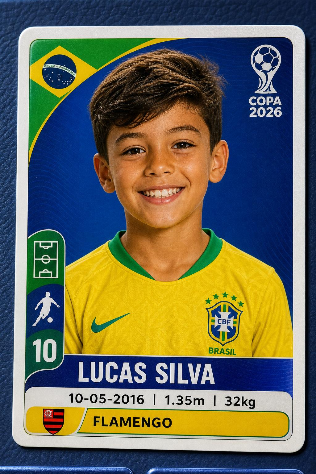Exemplo de figurinha personalizada Copa 2026